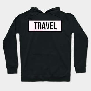 Travel in pink marble Hoodie